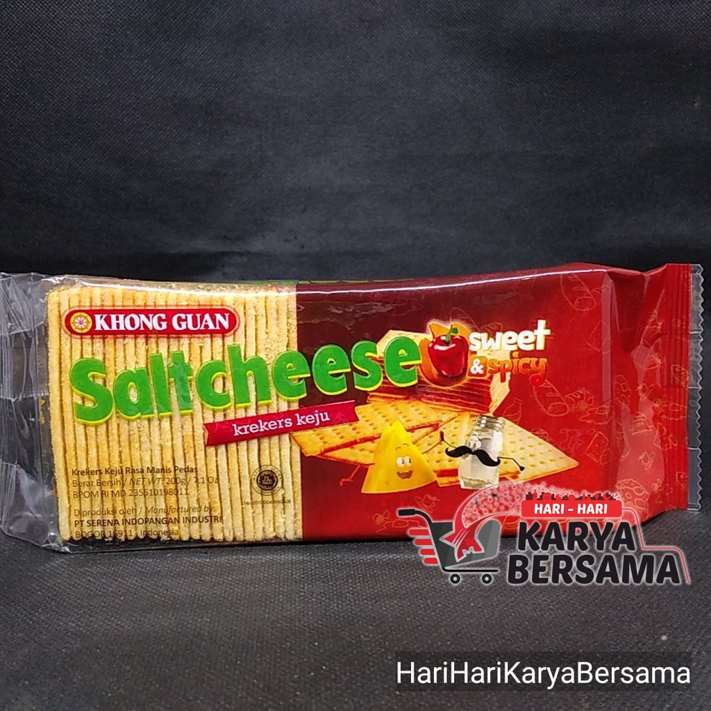 

BISKUIT KHONG GUAN SALTCHEESE KREKERS KEJU SWEET & SPICY 200GR