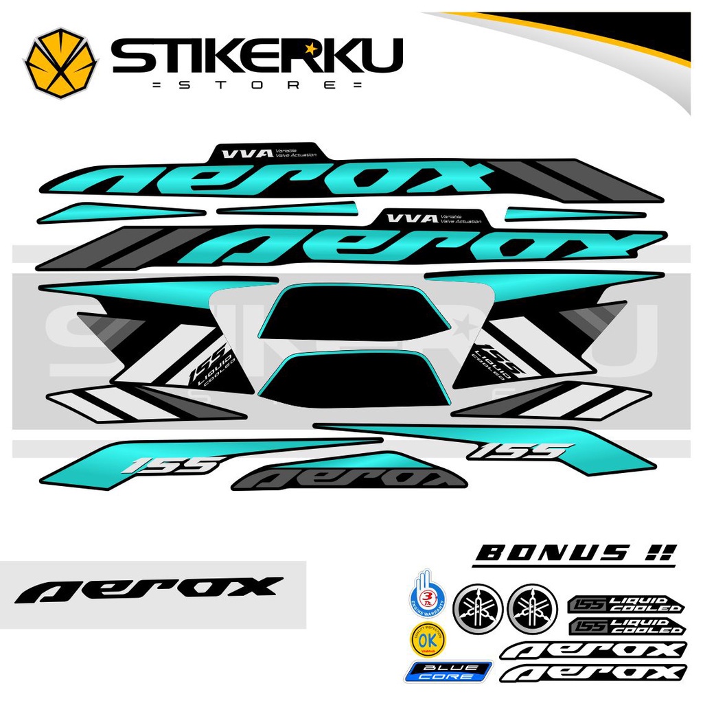 Striping Stiker Aerox 155 Connected New Sticker Aerox