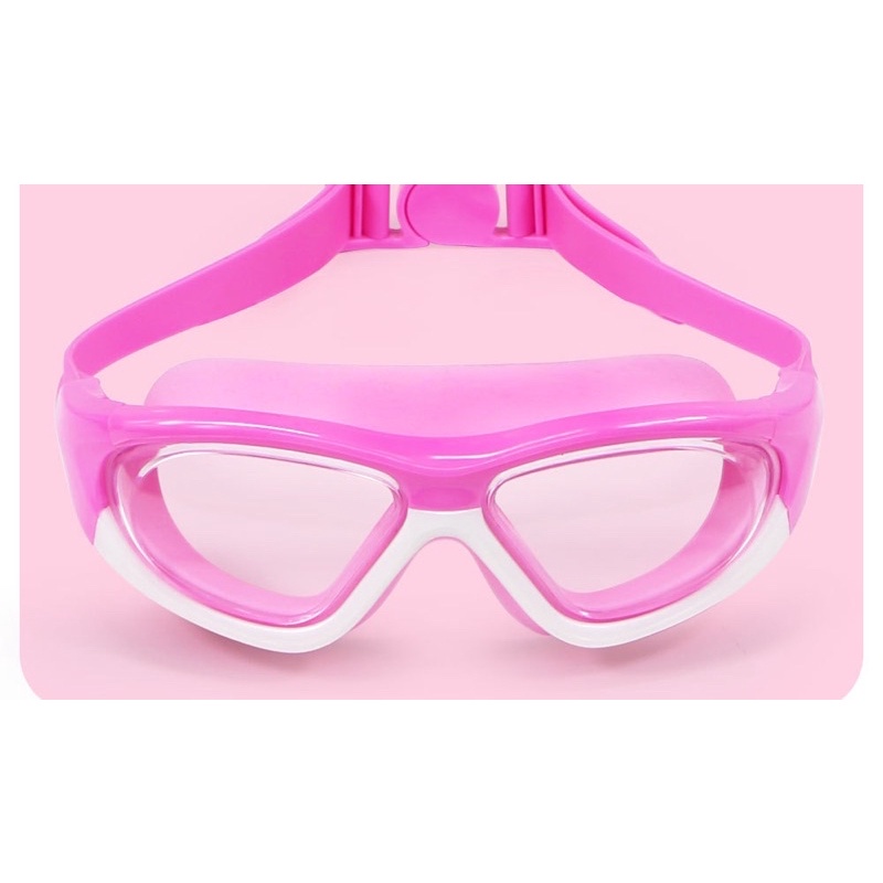 kacamata renang anak anti-fog UV protection large frame kids goggles swim glasses multi