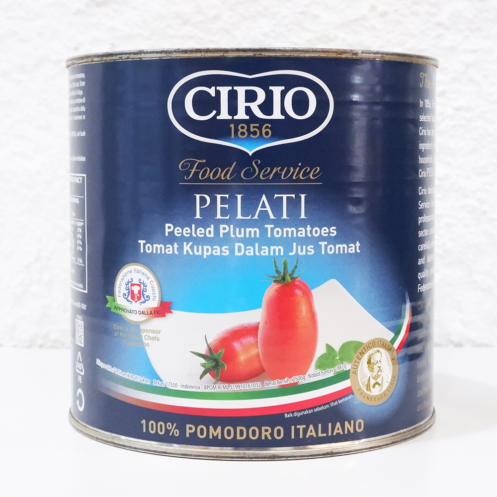 

2.5kg Cirio Whole Peeled Pelati Tomato tomat kupas