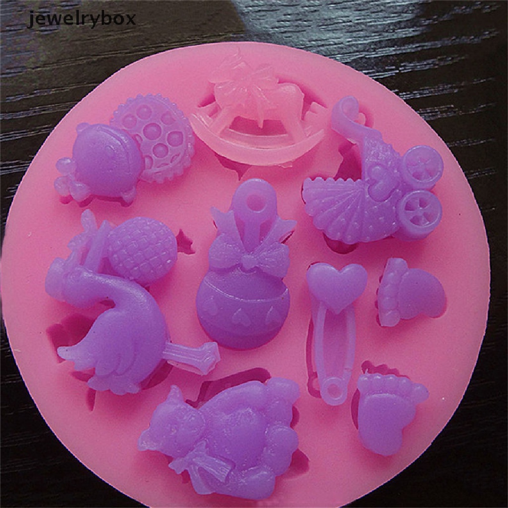 [jewelrybox] Cetakan Kue Fondant Silikon Baby Shower Mold Coklat Baking Sugarcraft Decor Butik