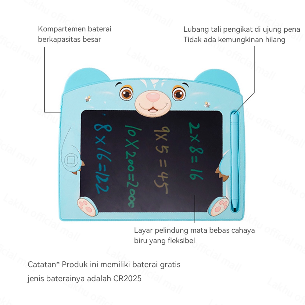 JCHO Drawing Writing Tablet Papan Tulis LCD Anak Dewasa Board writing pad lcd writing tablet karakter