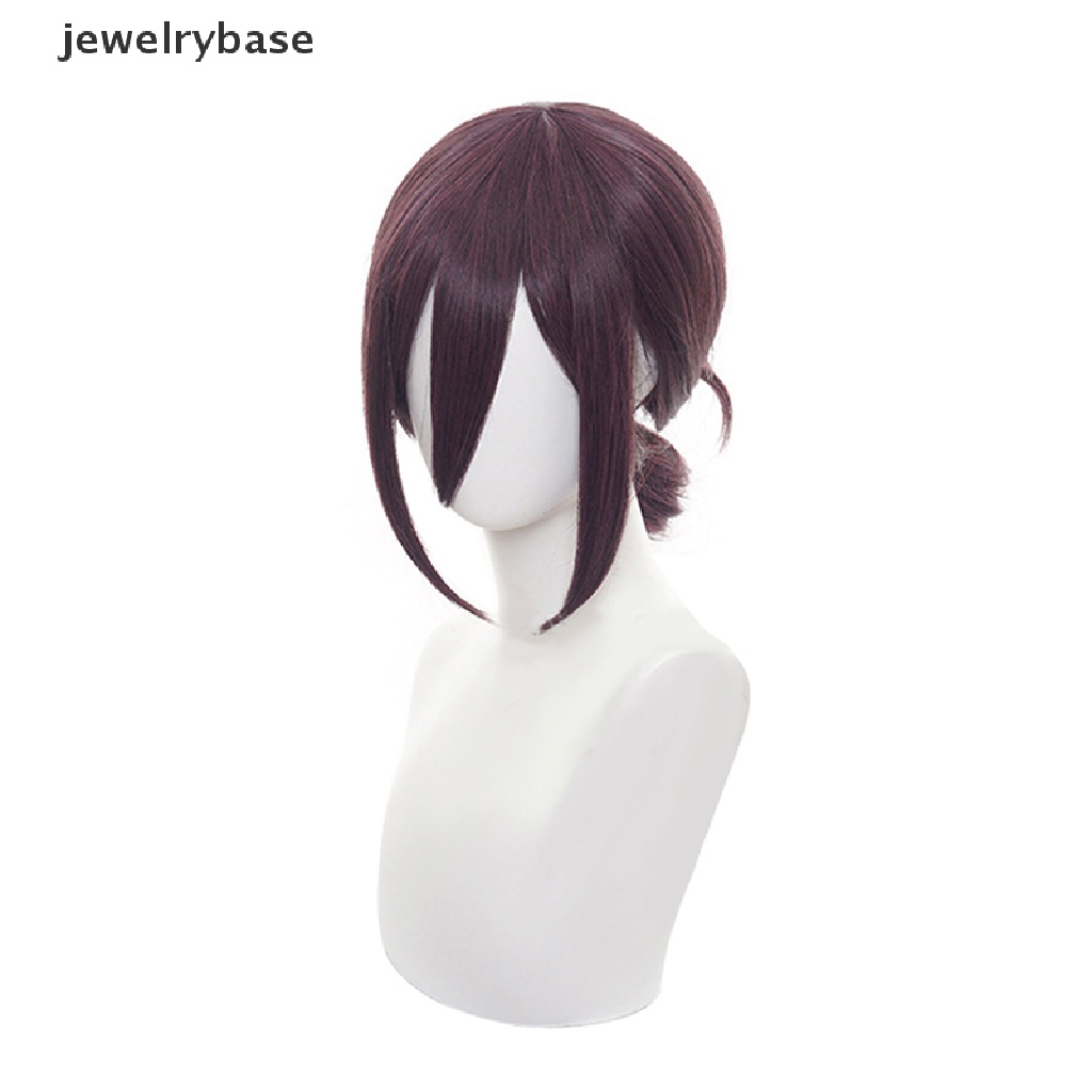 [jewelrybase] Chain Man Reze Cosplay Wig Womens Grey Purple Rambut Pendek Kostum Anime Wig Butik