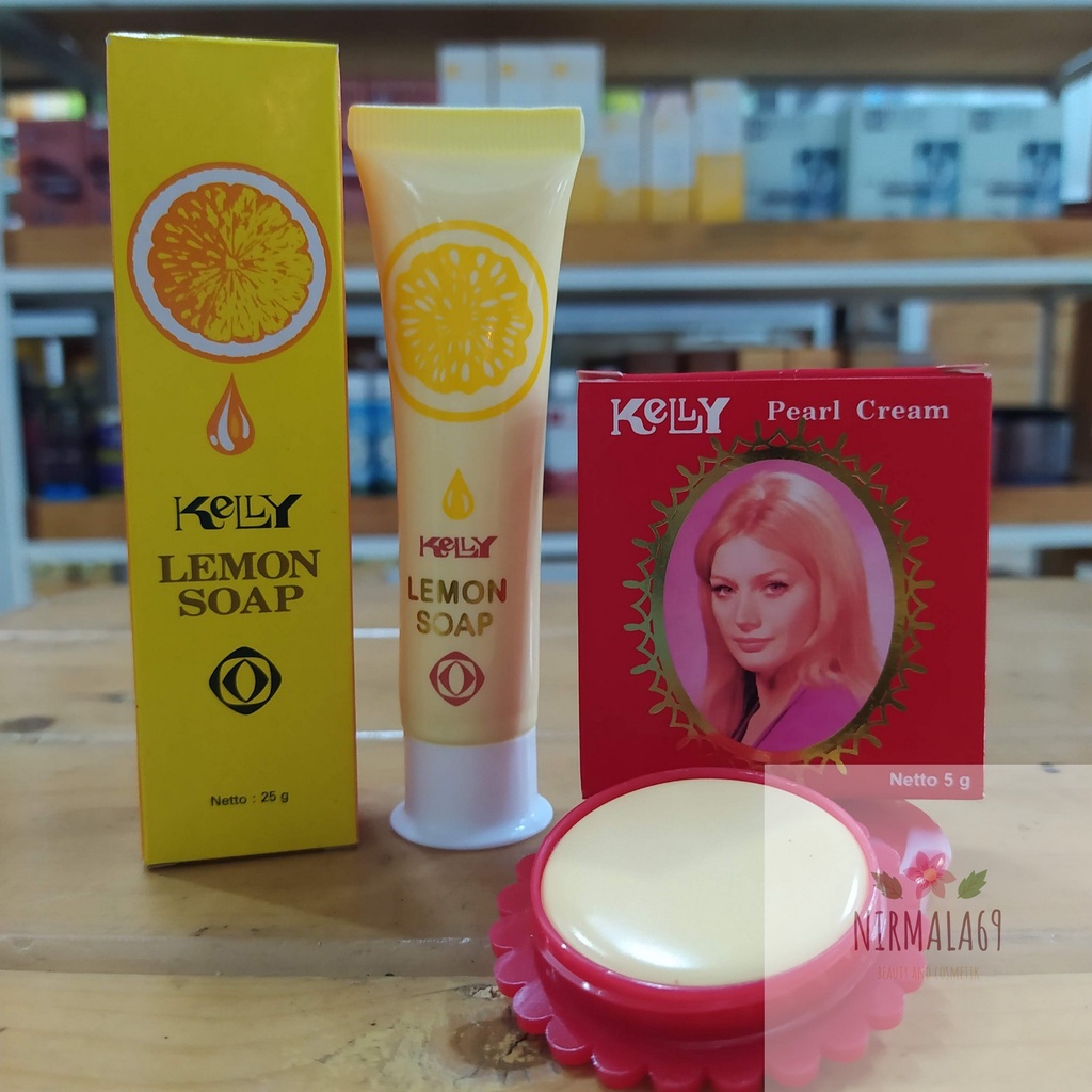 Paket Kelly 2 in 1 Lengkap/Kelly Cream + Kelly Lemon soap/paket pembersih wajah kely/keli cream/Kell