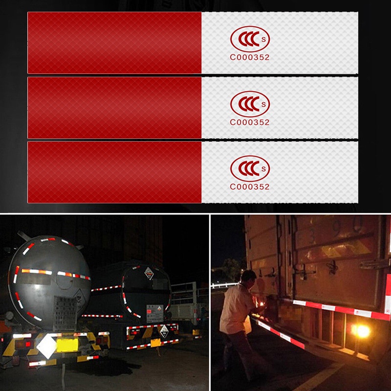 Stiker Reflektif Mobil Truk Strip Peringatan Keselamatan/Stiker Reflektif Universal Aksesoris Hias