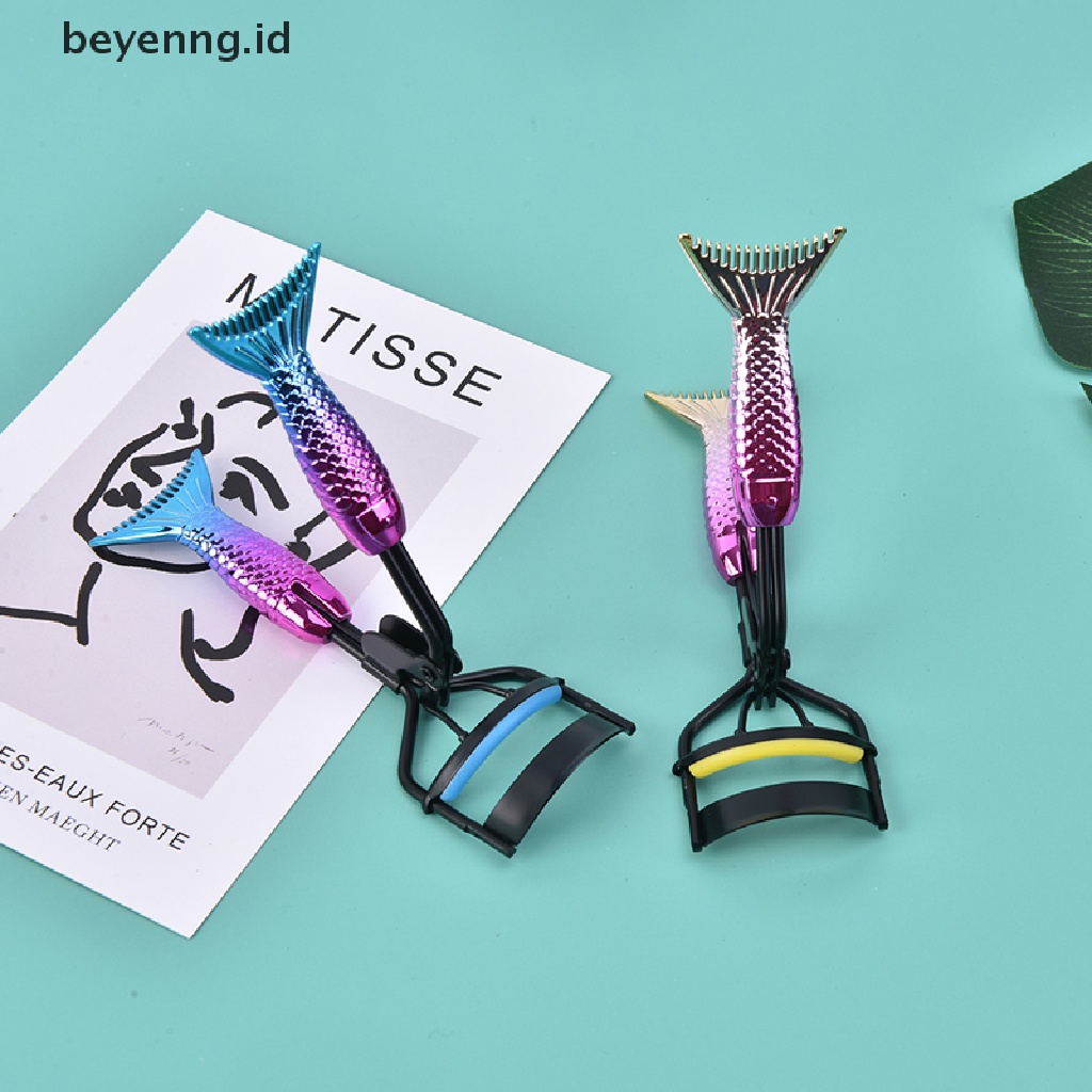 Beyen Sisir Penjepit Bulu Mata Gagang Lengkung Tidak Melukai Bulu Mata long-lasg curling ID