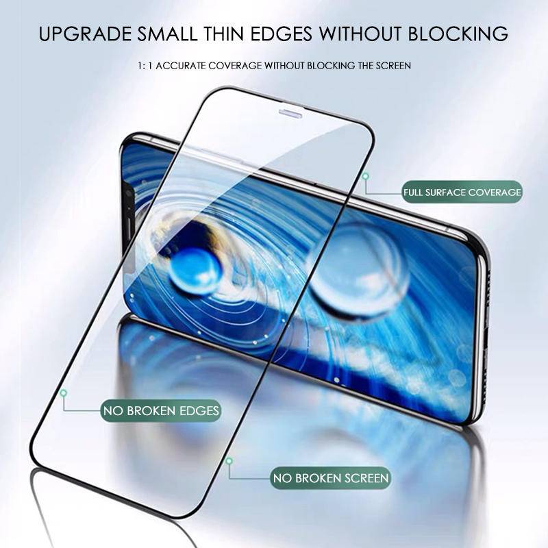 4pcs Full Cover Tempered Glass Untuk Iphone14 13 12 11 Pro MAX Plus Pelindung Layar Kaca Mini Untuk iPhone X XS MAX XR 7 8 6 6S Plus SE 2022 2020 14Plus 13Mini 12Mini