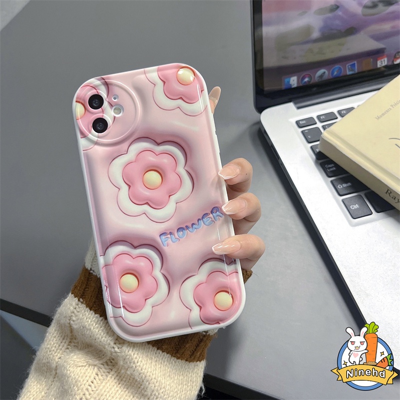 IPHONE Casing Kompatibel Untuk Iphone14 13 12 11 Pro Max X Xr Xs Max8 7 6 6s Plus SE 3D Vision ins Korea Lukisan Minyak Telepon Case Bantal Udara Shockproof Silikon Soft Case Cover Pelindung