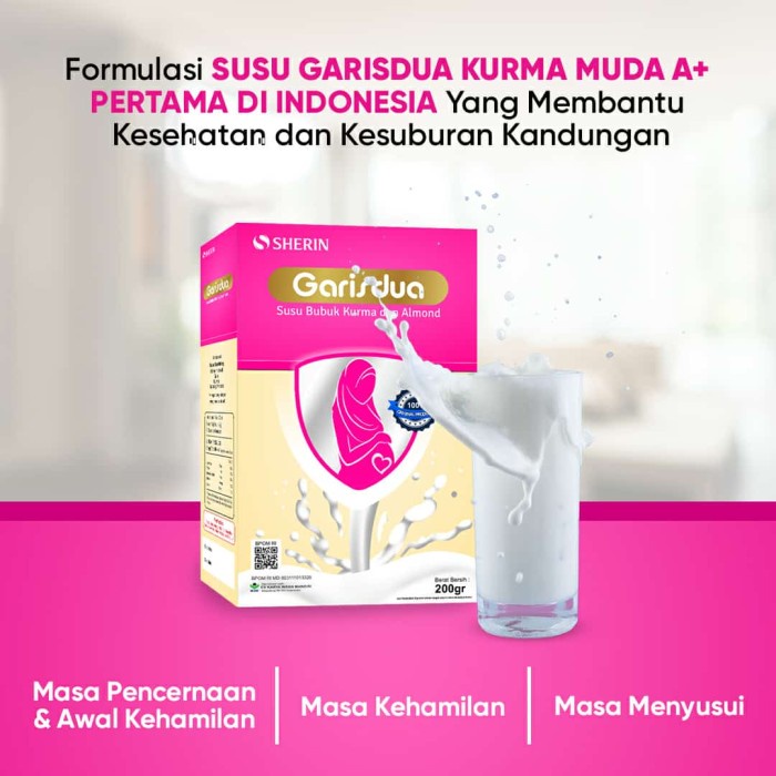 

PROMIL Susu Garisdua | Garis Dua 200g Susu Almond Kurma Muda ASLI BY SHERIN