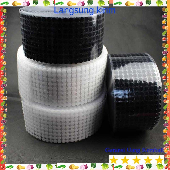 

NIKTO Tape Lakban Velcro Hook & Loop Magic Sticker 450 Pairs 10mm
