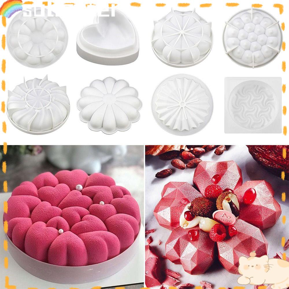 Solighter Cetakan Silikon Kitchen Bakeware Edible DIY Cake rim Cetakan Coklat