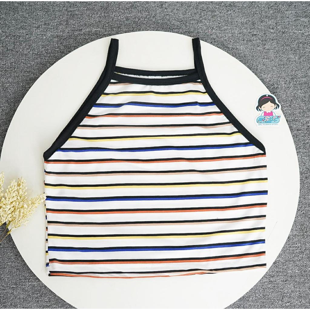 BEFAST - ZFS TANKTOP CROP RUCI / ARIES TANKTOP / Tanktop Crop Remaja ABG / Fashion Wanita Kekinian / OOTD Ala Wanita Korean Style / Outfit Remaja ABG Trendy / Tanktop Crop Motif Garis-Garis / Terlaris