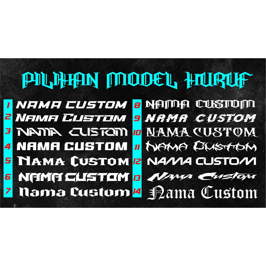 Stiker nama custom kaca depan mobil cutting sticker kaca mobil depan belakang