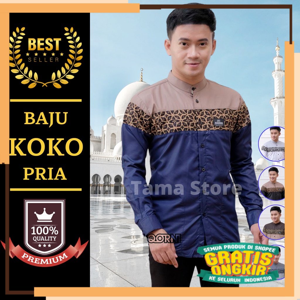 SERIES RAMADHAN FITRI RAYA Big sale baju koko pria lengan panjang terbaru original al qorni alena mo