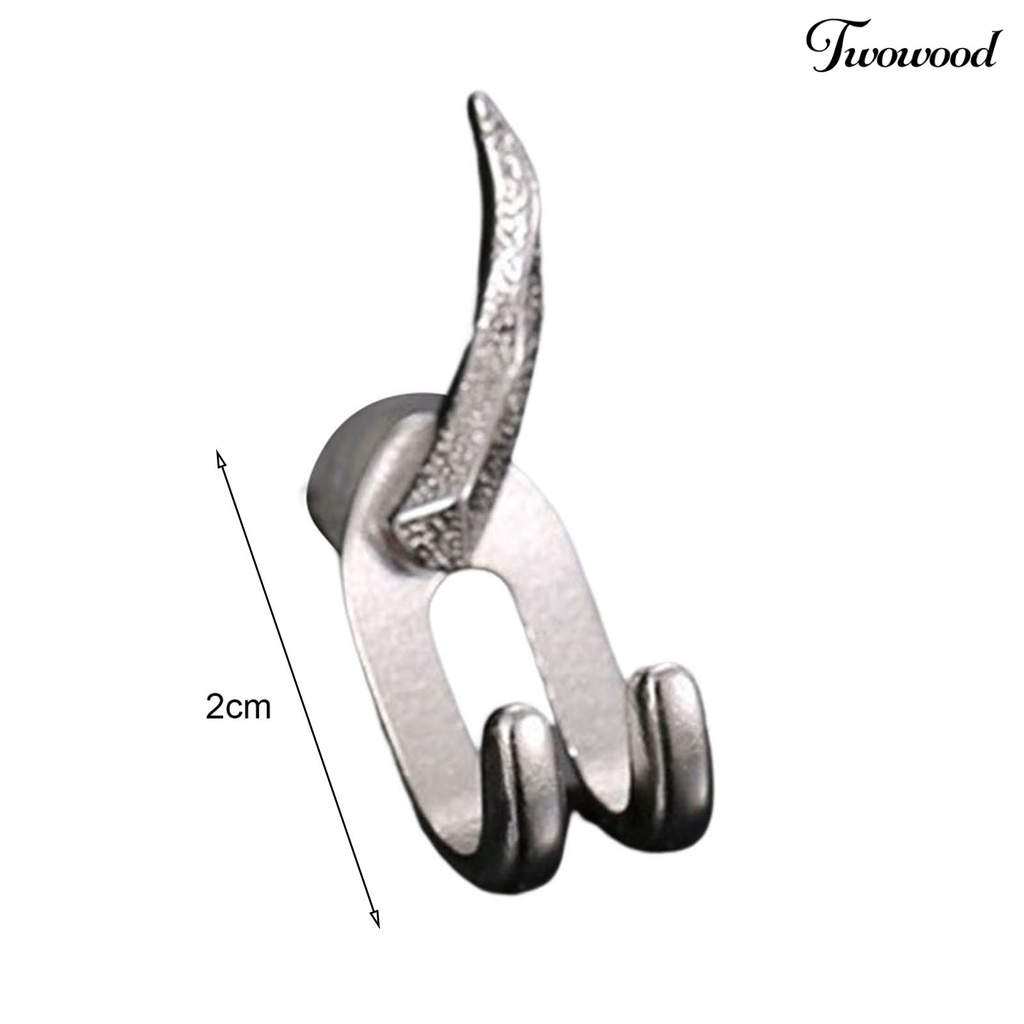 Twowood Ear Studs Punk Hip Hop Dilepas 2-cakar Kait Kepribadian Hadiah Keren Gaya Sederhana Pria Anting Perhiasan Fashion