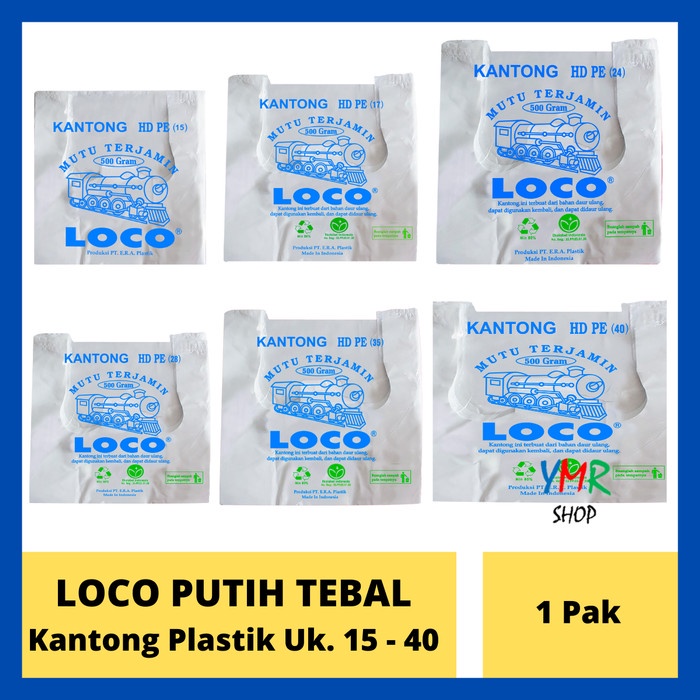 Kantong Plastik Kresek Tebal Hitam Loco Ukuran 17 24 28 35 40