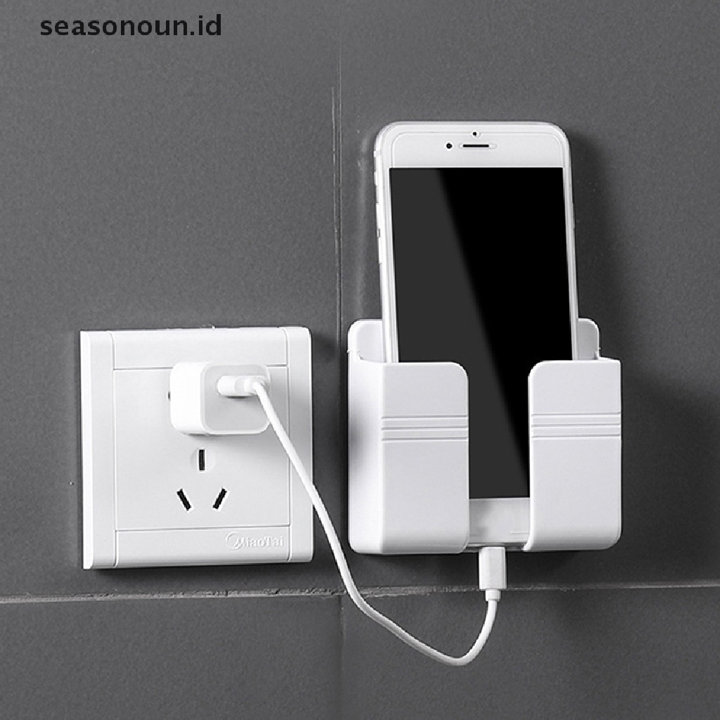 Seasonoun Kotak Penyimpanan Yang Dipasang Di Dinding Remote Control Case Phone Plug Charging Holder Rack New.