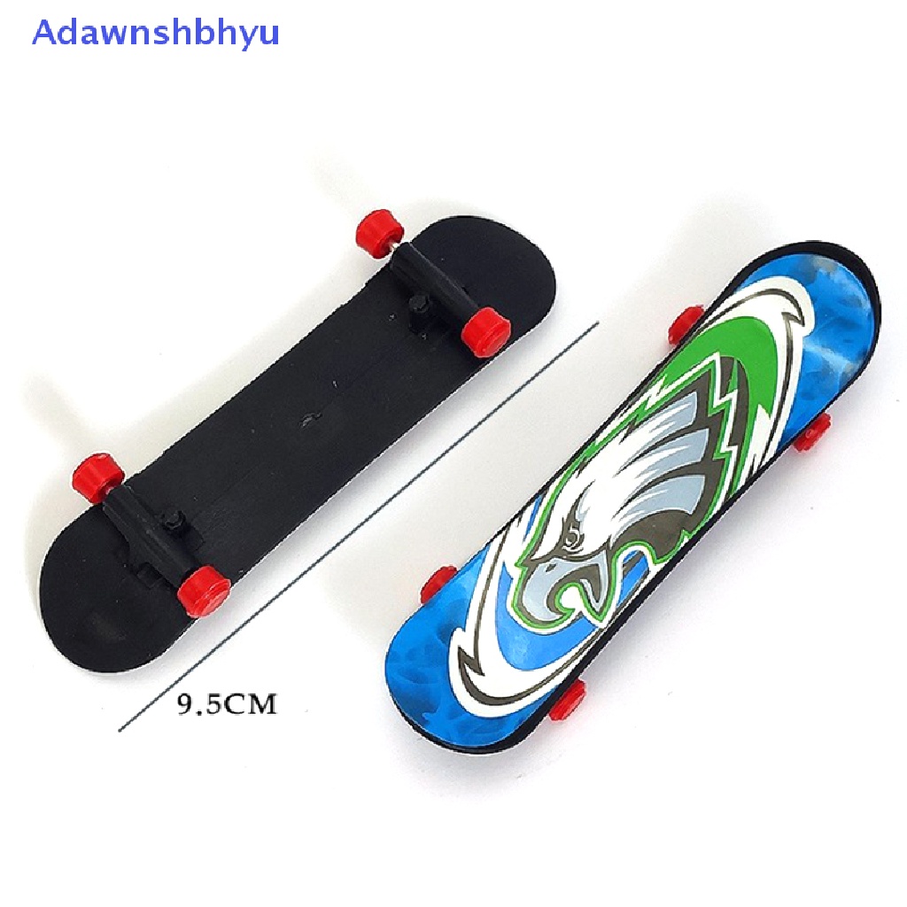 Adhyu 1x Mini Finger Skateboard Jari Plastik Skate Scooter Cowok Mini Skateboard Mainan ID