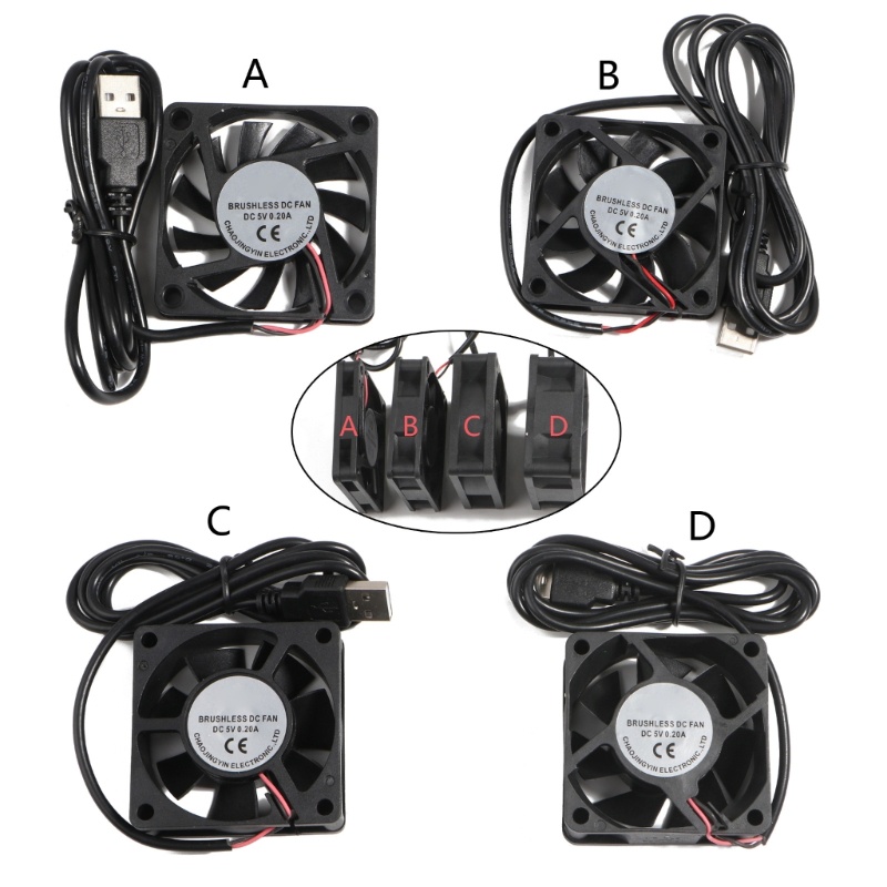 Vivi 1Pack 60mm Kipas Angin USB 5V Brushless DC Cooling Fans Untuk PC Komputer Case Cooler