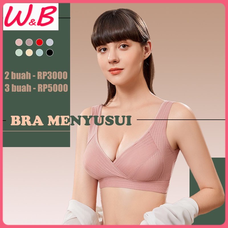 Sangat Elastis Cross -Type Kapas Lapisan Bra Menyusui Pakaian Dalam Periode Kehamilan Bra 1006