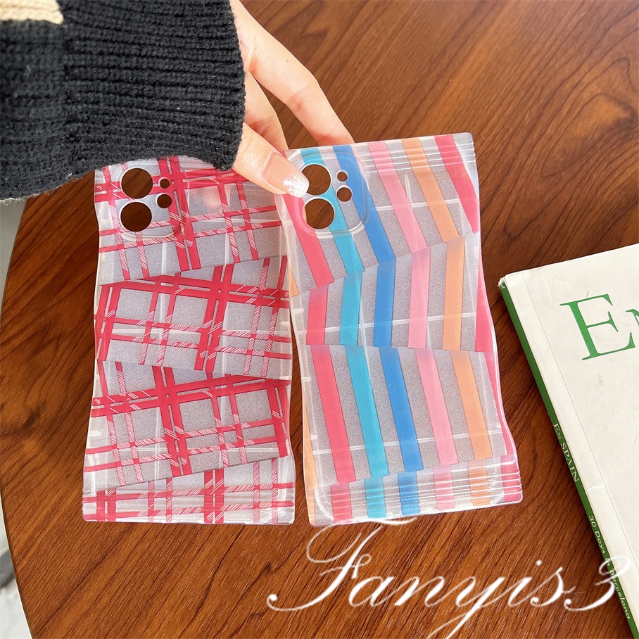 OPPO A77 A77s A57 A76 A96 A16 A16s A16k A15 A15s A54 A74 A55 A95 A94 A93 A53 A33 A32 A5 A9 2020 A5s A3s Reno 7Z 6Pro F11 F9Pro Garis Tidak Teratur Tas Permen Casing Ponsel TPU Soft Cover