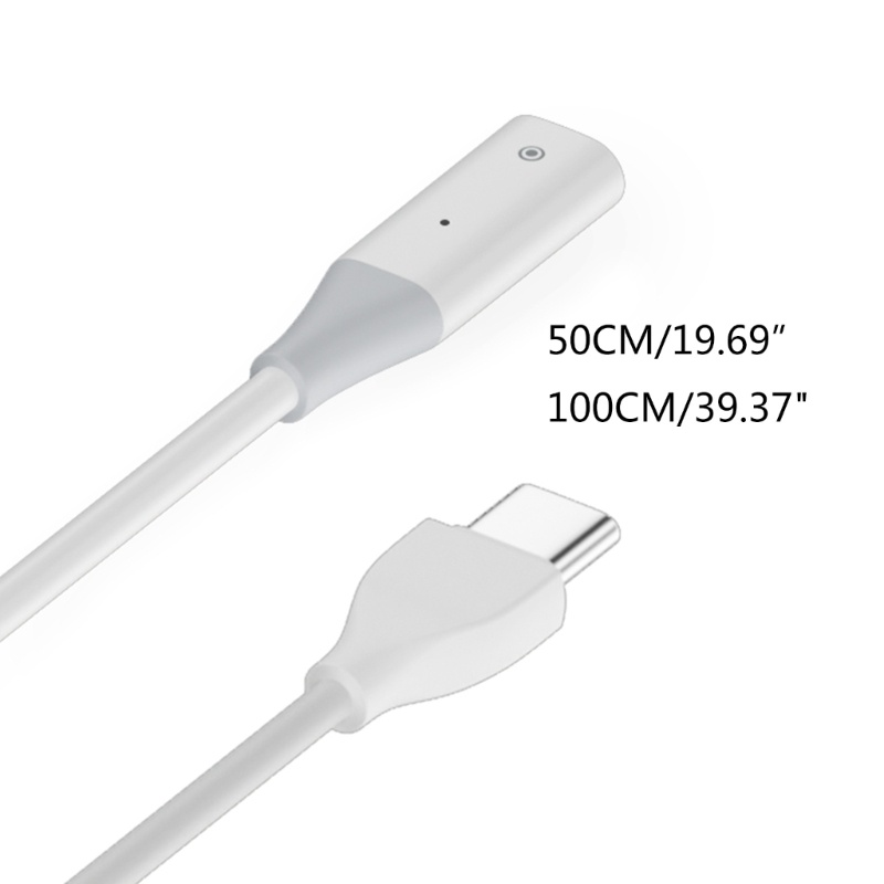 Zzz 50cm 100cm Kabel Adaptor Cas Untuk Pensil 1st Charging Cord Type-C Male to Female Connector Cord Wire