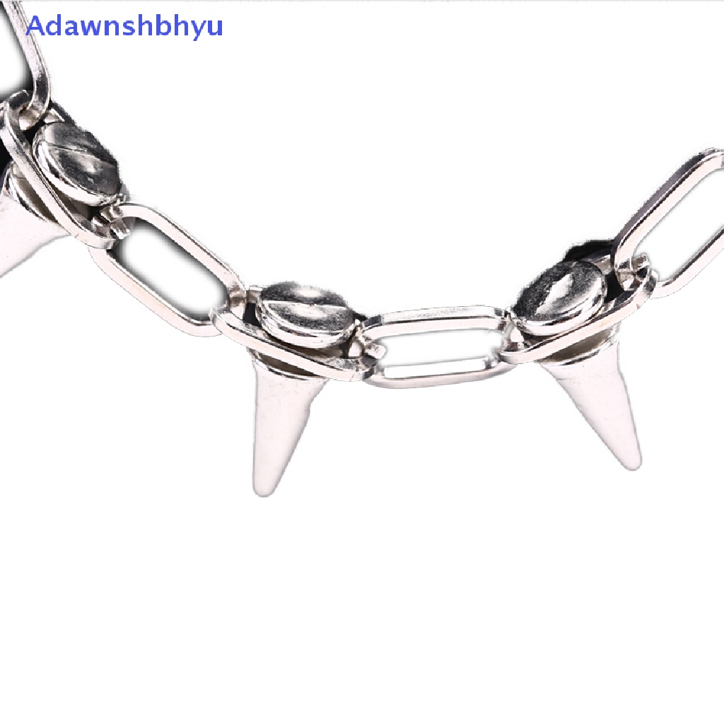 Adhyu Baru Spike Rivet Punk Kerah Kalung Goth Rock Biker Link Rantai Choker Perhiasan ID