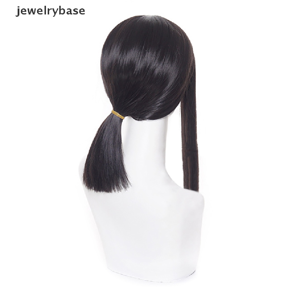 [jewelrybase] Anime Chain Man Igashiyama Kobeni Cosplay Wig Panjang 35 cm Hitam Tahan Panas Rambut Sintetis Pesta Wig Butik