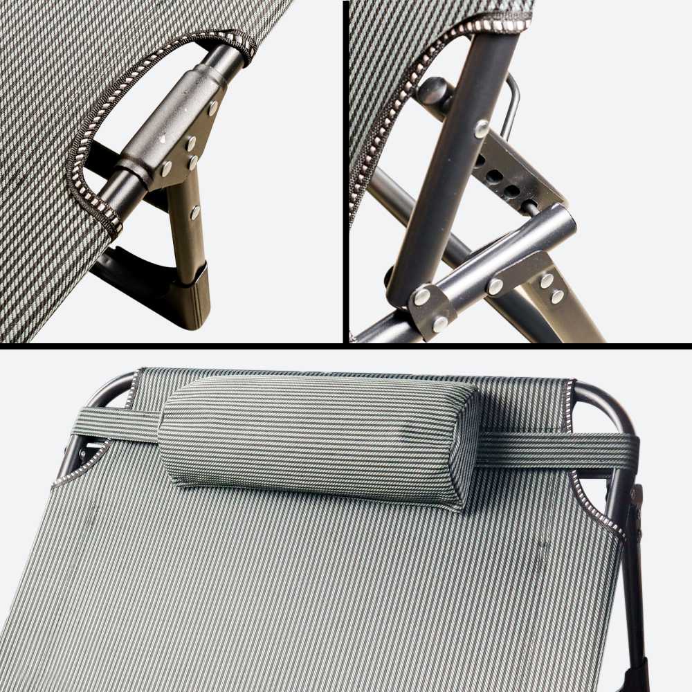 (BISA COD) FTIHSHP Zero Gravity Kursi Kasur Lipat Portable Folding Escort Bed - NG1