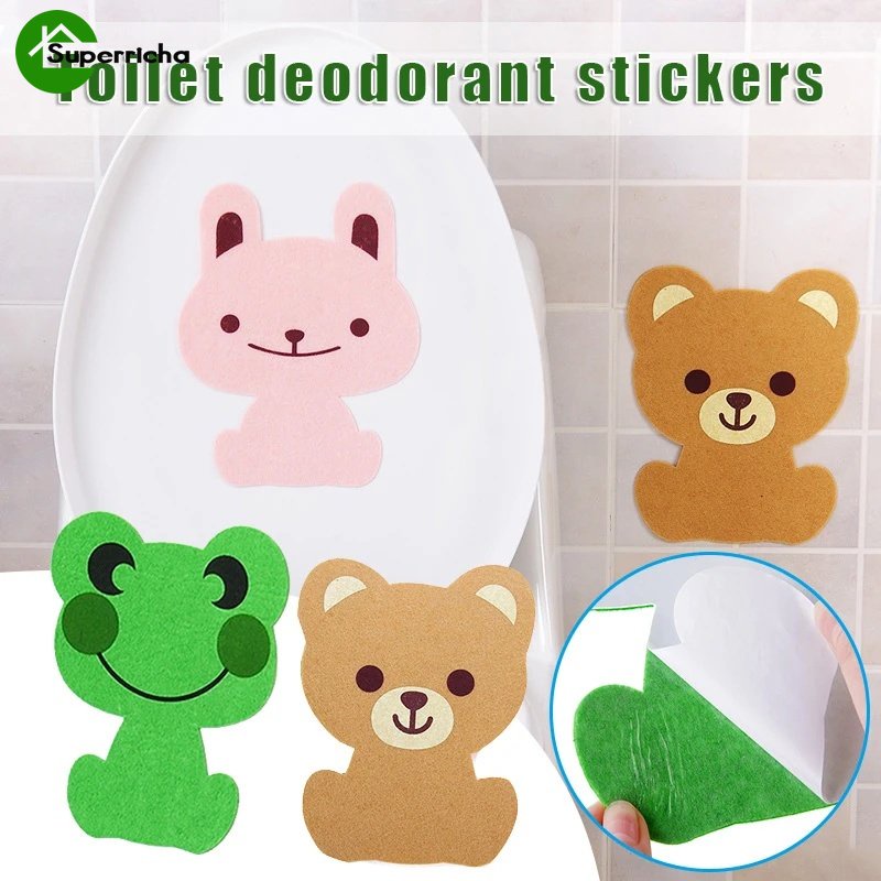 Hot Sale/Kartun Hewan Lucu Toilet Deodoran Stiker Perekat Diri Closet Pewangi Stiker Ramah Lingkungan Non-woven Penghilang Bau Stiker Aksesoris Dekorasi Kamar Mandi