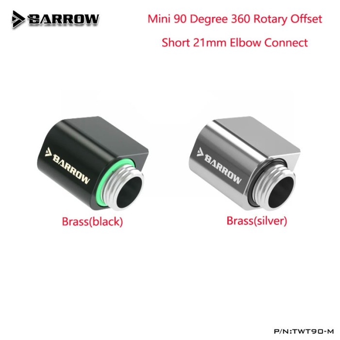 BARROW TWT90-M MINI 90 Rotary Adapter M-F Silver