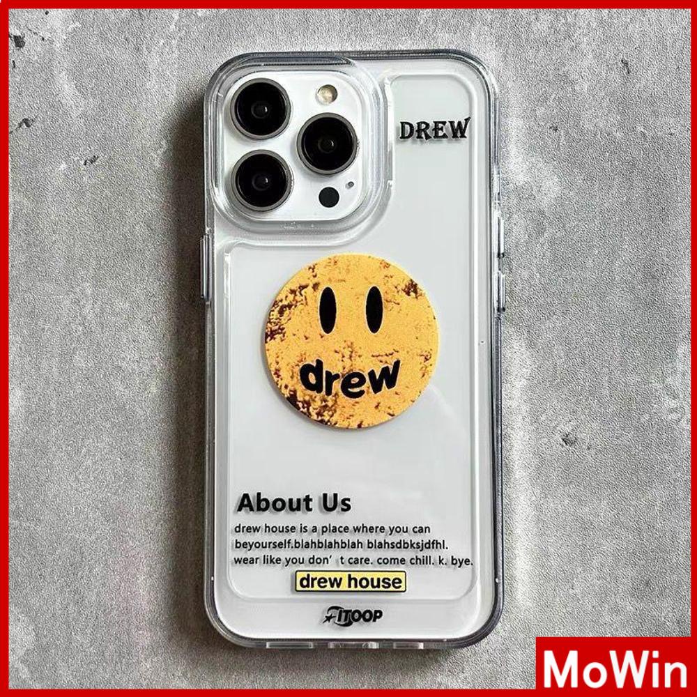 For iPhone 14 Pro Max iPhone Case Acrylic Hard Case HD Clear Case Plating Button Shockproof Smiley Graffiti Cartoon Compatible For iPhone 13 Pro max 12 Pro Max 11 xr 7plus 6splus