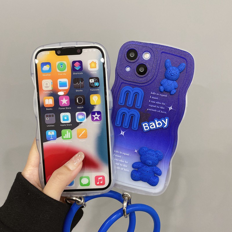 Klein Blue Softcase OPPO A7 A5S A12 A11K A5 A9 A53 A33 A15S A35 A52 A92 A1K A3S A16 A54 A77S A83 F1 F9 Pro A74 A95 A96 A36 A76 A52 A92 A31 A57 A39 F1S Boneka Biru Beruang Kelinci