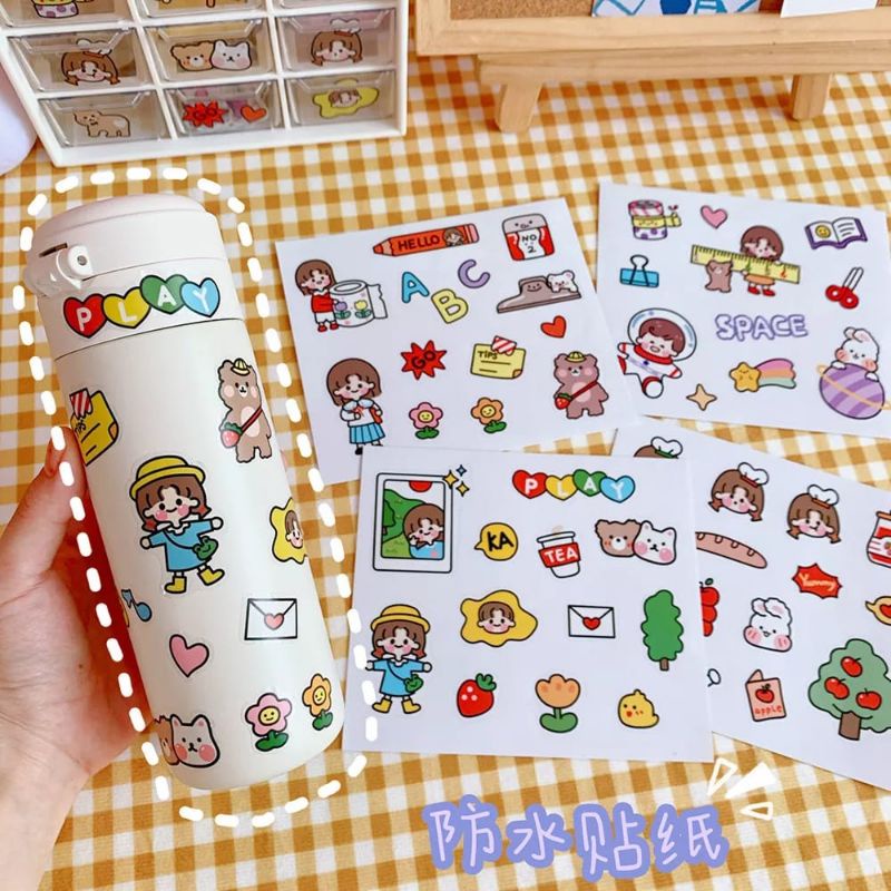 [Bisa Pilih Variasi] Stiker Aesthetic Lucu Stiker Decor Sticker Botol Hand Sanitizer dan Stiker Tumbler