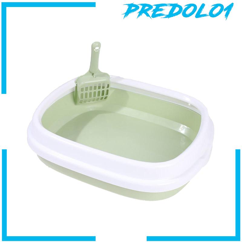 [Predolo1] Cat Litter Box Kitten Toilet Pet Litter Tray Wadah Kotoran Kucing Pispot