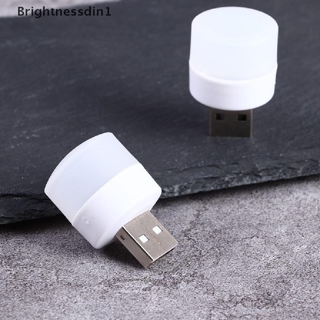 [Brightnessdin1] Lampu Colokan USB Komputer Mobile Power Charging USB Lampu Buku Kecil Lampu Tidur LED Butik