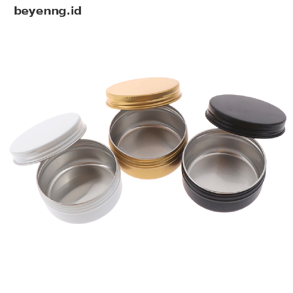 Beyen Round Survival Kit Tin Pot Kecil Kosong Polos Metal Storage Bit Box Mini Lip Balm ID