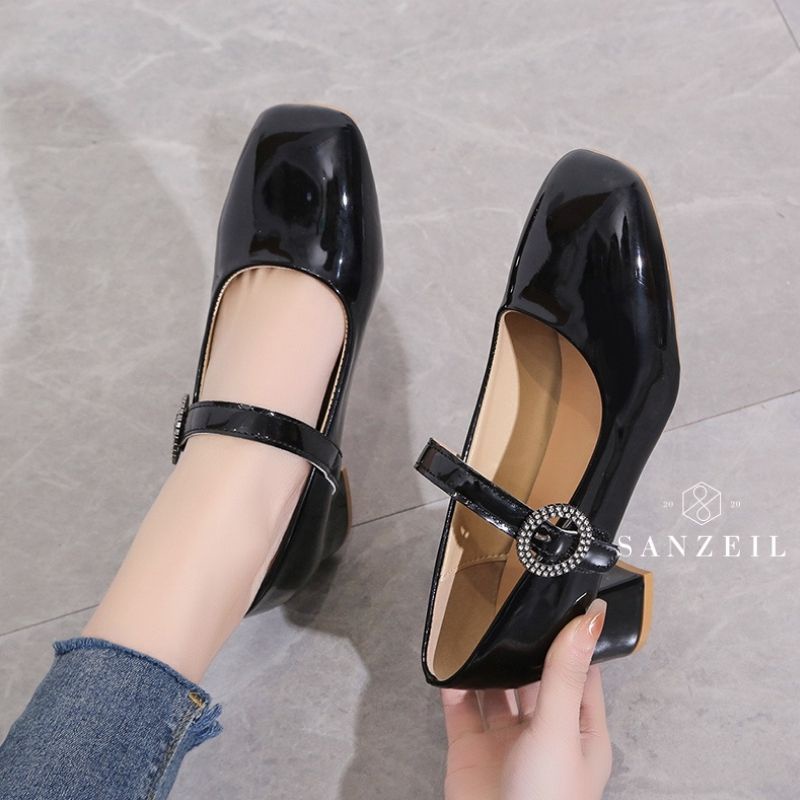 2040  Sanzeil Jasmine - Sepatu Hak Wanita Casual  BISA COD