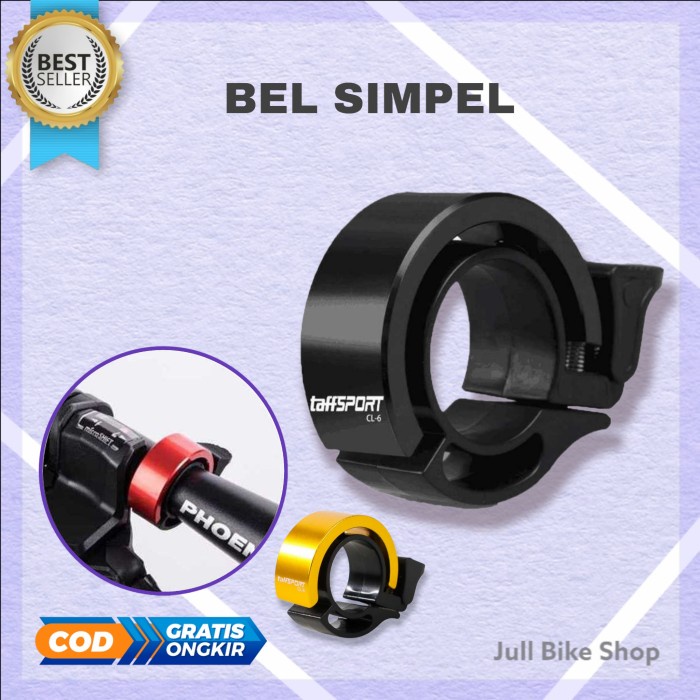 BEL sepeda simple lipat bmx fixie mini mtb balap bell nyaring simpel anak mini kecil taffsport murah