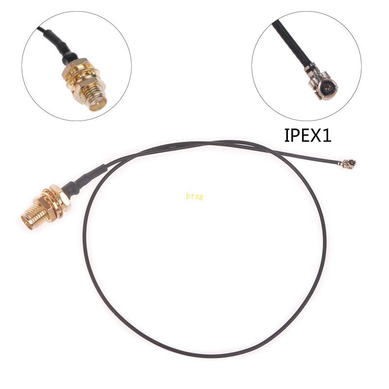 Btsg U.FL IPX IPEX IPEX1 Ke RP-SMA Female 2lubang Flange Panel Mount Kabel Antena WiFi Wireless Card Kabel Coaxial