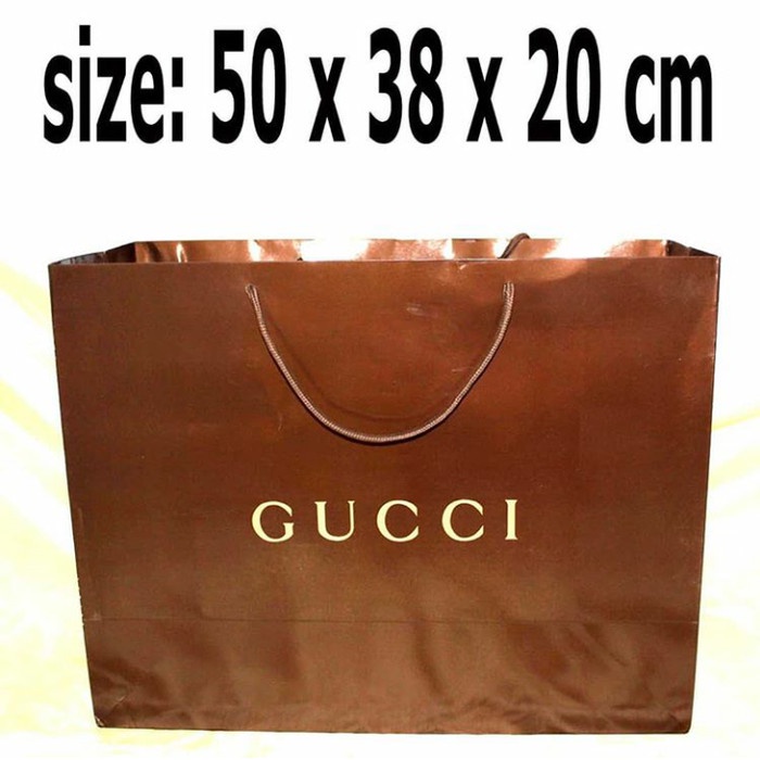

⭐BISA COD⭐ Paperbag Gucci Brown/White Jumbo/Big Size