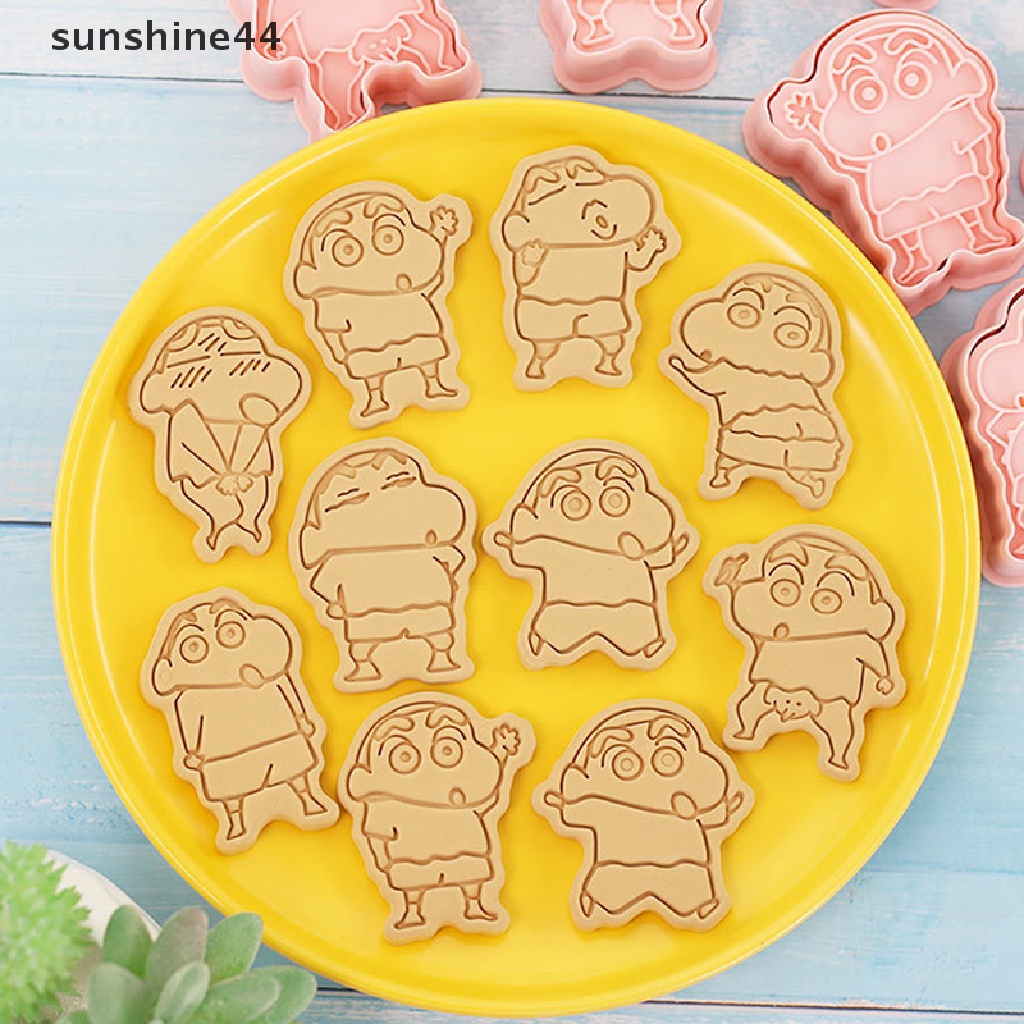 Sunshine 8pcs/set DIY Kartun Biskuit Cetakan Cookie Cutter 3D Baking Decorag Alat ID