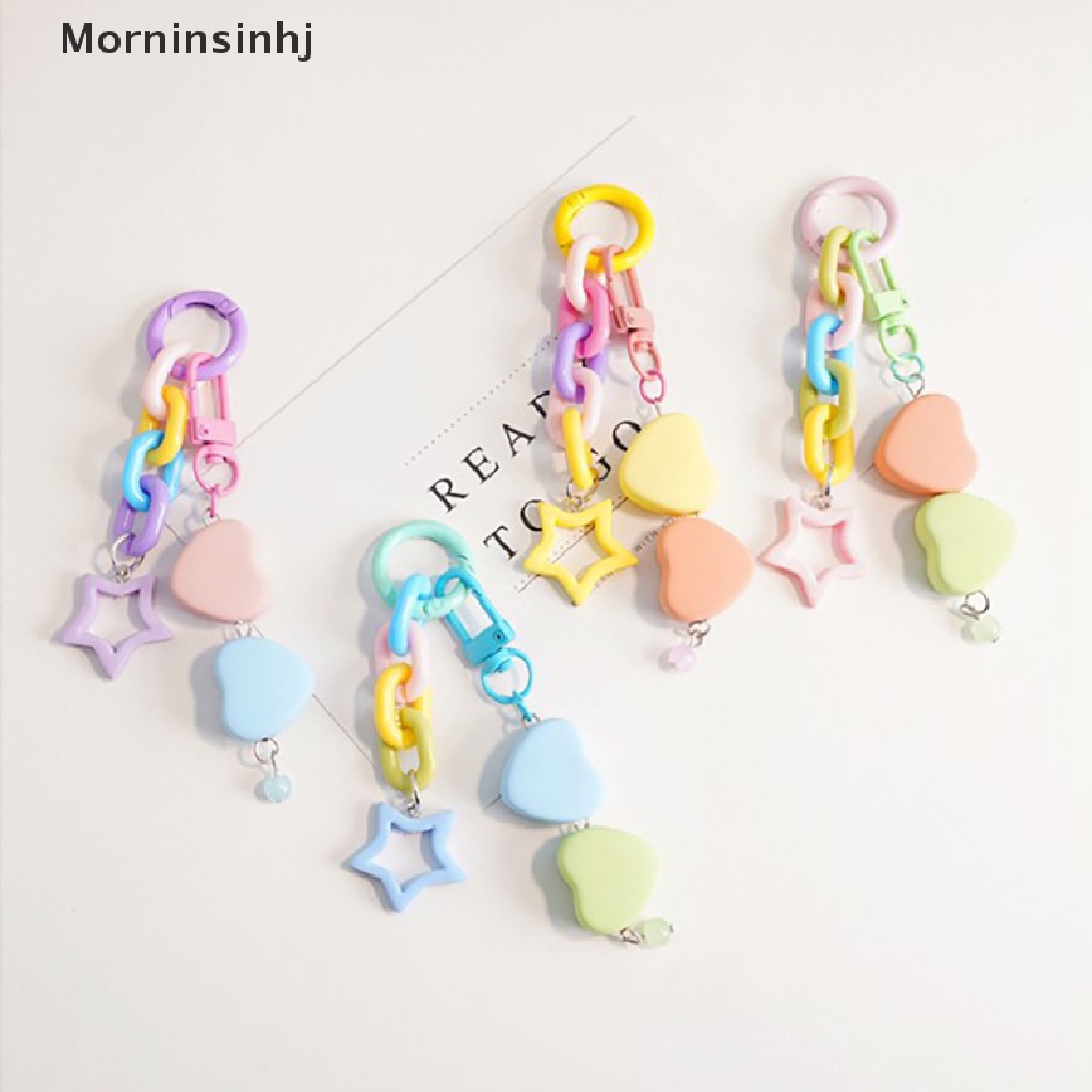 Mornin Permen Warna Bintang DIY Gantungan Kunci Kualitas Tinggi Akrilik Liontin Ransel Keyring Ch Gantungan Kunci Mobil Grosir Teman Pasangan Hadiah id