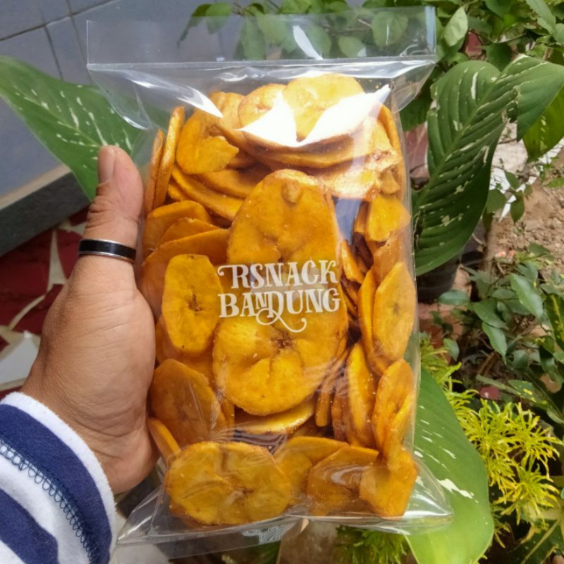 

cemilan Keripik pisang manis 250gr