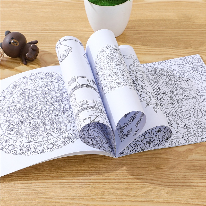 

BARU 24 HALAMAN SECRET GARDEN MAGIC FOREST STRESS RELIEF BUKU MEWARNAI/SECRET GARDEN DRAWING