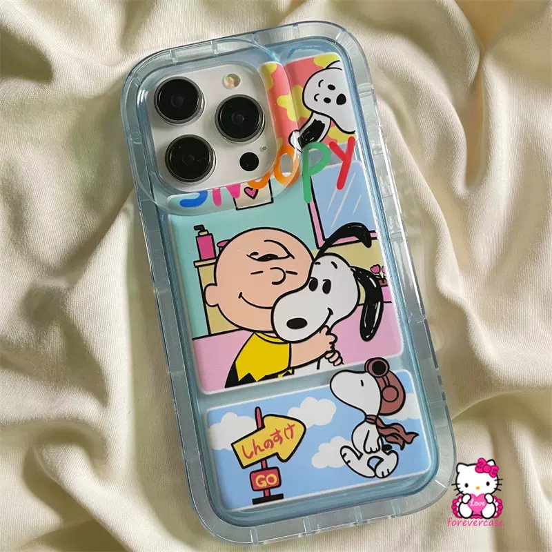 Casing Airbag Lembut Untuk Redmi Note11 9 8 10s 10 11s 10C 9 12C Note10s Note10 Note9 Note11 Redmi 10A 10 9C NFC 9A 9T A1 POCO F4 Kartun Lucu Snoppy Charlie Brown Cover Case