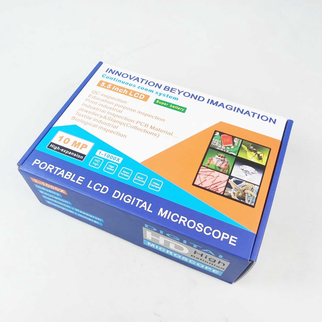 (BISA COD) FTIHSHP LEFAVOR Mikroskop Digital 10 MP Pembesaran 1000X 5.5 Inch LED Display - G5