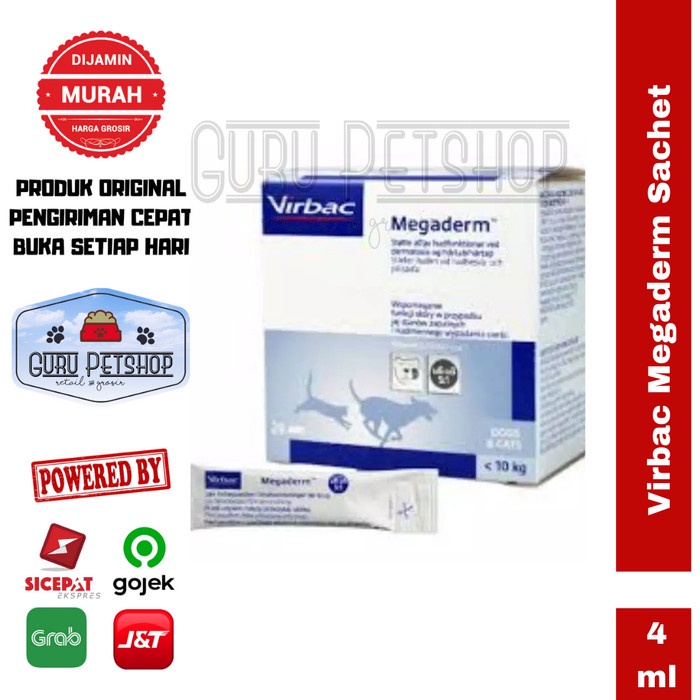Virbac Megaderm Sachet 4ml Box / Vitamin Bulu Megaderm 4ml Box Isi 28