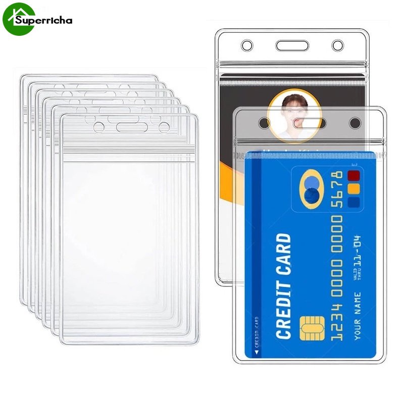 Hot Sale /1/5Pcs Lengan Kartu Anti Air Transparan/Aksesoris Holder ID Card Kerja