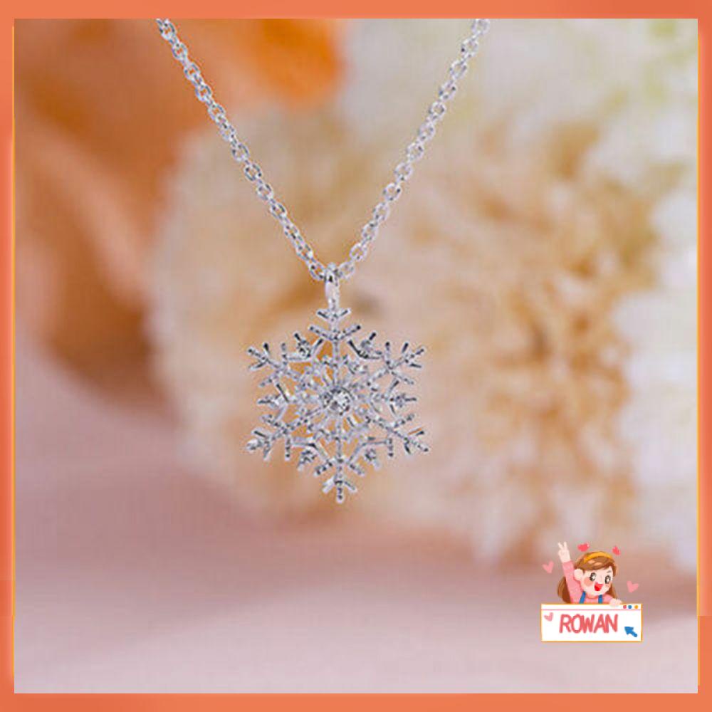 R-bunga Liontin Kalung Perhiasan Aksesoris Pesona Perak Berlian Imitasi Torsi